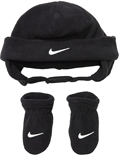 Nike Infant/Toddler Boy's 2-Piece Swoosh Fleece Hat & Mittens Set