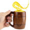 Jadeshay - Taza de madera, jarra de cerveza de madera natural, 350 ml, taza de café bocks de cerveza, ideas de regalo, accesorios de bar