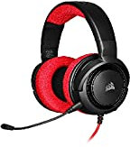 CORSAIR HS35 Casque de Jeu Filaire Stéréo Léger Multiplateforme - Microphone Unidirectionnel Détachable - Membranes en Néodyme - PC, PS5, PS4, Xbox, Nintendo Switch, Mobile - Rouge