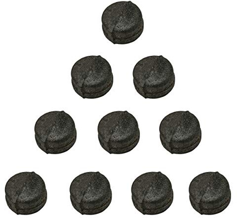 Lot de 10 bouchons de tuyau en fonte malléable - Noir - Pour tuyau de plomberie - 2,5 cm