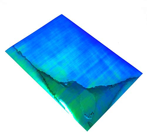 Din A4 Bogen Bastelfolie FlipFlop Chrom Hologramm Chamäleon Effektfolie Künstlerfolie Plotterfolie Basteln DIY (Blau/Grün, 1 Stück)