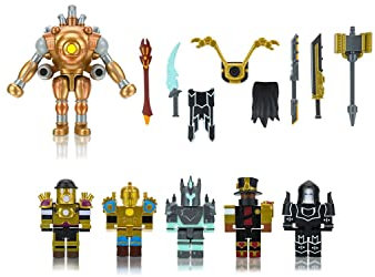 Roblox ROB0496 - Dungeon Quest: Fusion Goliath Throwdown, 6 Actionfiguren, Zubehör und Spielcode, ab 6 Jahren