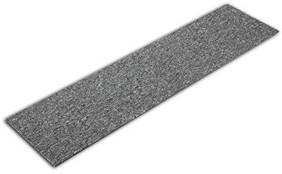 Teppichdielen Pine | Teppichfliesen selbstliegend | Robust & antistatisch | In 3 Farben erhältlich (1 Fliese | 100 x 25 cm, Grau 942)