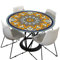 Morbuy Tischdecke Outdoor Rund 90 cm, Elastisch Rund Abwaschbar Tischdecken Wasserabweisend Lotuseffekt Garten Tischdecke Mandala Table Cloth, Ideal für 70cm-80cm