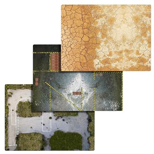 Game Mat Compatible with Warhammer 40k Kill Team - 22 x 30 Killteam Table Top Role Playing Mat Game Board for Warhammer Starter Set or Advanced Players - Durable Matte Finish Lays Flats - (3-Pack)