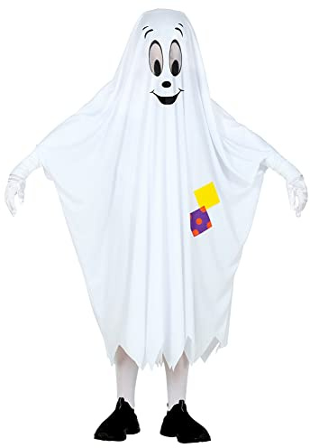 W WIDMANN MILANO Party Fashion - Gespenst Kinder Kostüm | Geist-Kostüm mit Poncho für Halloween, Karneval und Mottoparty