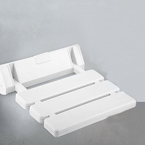 Sedile doccia pieghevole, portata fino a 130 kg, per doccia, montaggio a parete, 36 x 33 x 5 cm, per docce, bagni (bianco)