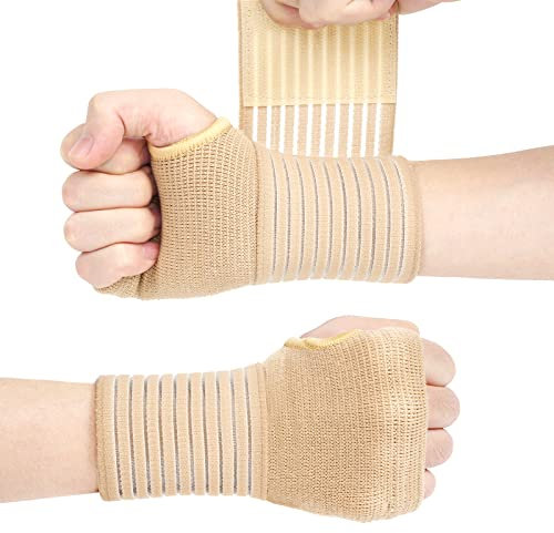 ACWOO Handgelenkstütze, 2 Stück Handgelenkbandage, Flexibel-Handgelenkschiene für Karpaltunnel, Einstellbar Klettverschluss Handbandage für Sport und Alltag, Atmungsaktiv wrist wrap für Damen Herren