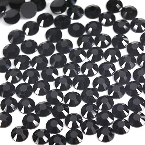 1000pcs 3mm Flat Back Non-Stick Rhinestone Crystal Diamantes Nail Art & Craft Scrapbooking Embellishments 90 Available Colours (3mm, Black #4)