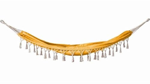 Grindi - Hängematte Gartenhängematte Stabhängematte - gelb, 200x160 - mit Tragetasche - Reise, Camping, Outdoor, Terrasse, Garten - tragbar und atmungsaktiv - Tragfähigkeit bis zu 120 kg - Cordoba