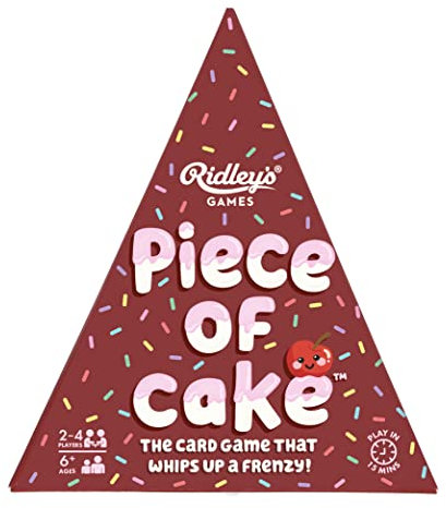 Ridley's Kartenspiel: Piece of Cake - Für 2-4 Spieler ab 6 Jahren - Kartenziehung, Handmanagement, Take-That - In Kuchenscheiben-ähnlicher Verpackung