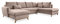 MIUFORM Ecksofa U-Form mit Schlaffunktion und Bettkasten | Scandic Lagom | Wohnlandschaft mit Schlaffunktion, Sofa U Form, Couch U Form, Wohnlandschaft U-Form (Beige, Rechts ausgerichtet)