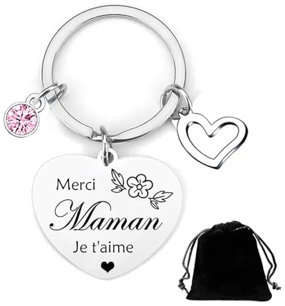 Cadeau Maman Porte Clef cadeau fete des meres porte clé Maman Noel Cadeau Anniversaire Femme Cadeau Pour Maman Cadeau Fete Des Meres Cadeaux Mere Fille porte clef maman je t'aime (7)