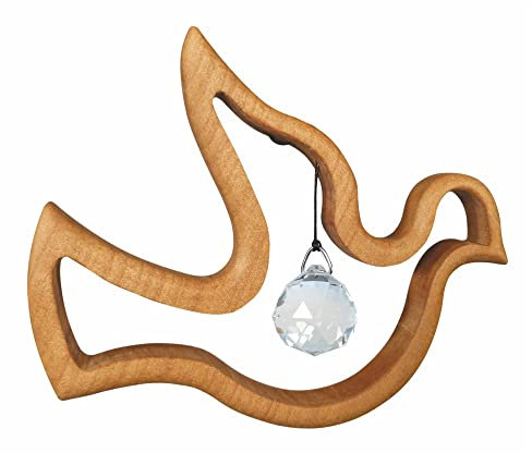 Fensterdeko Friedenstaube-Kontur mit 15mm Kristall