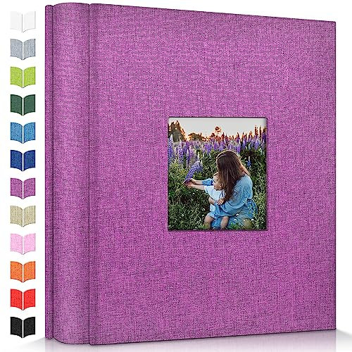 Artfeel Fotoalbum, 10 x 15 cm, mit 600 Taschen, Einsteck-Bilderalben, Leineneinband, Erinnerungsbuch mit Frontfenster, weiße Seiten, vertikales Fotobuch für Hochzeit, Familie, Jahrestag, Baby, Urlaub