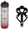 ZEFAL Pack Arctica 75 Argent-Rouge et Pulse B2 Noir - Pack Hydratation avec Bidon Vélo Isotherme et Porte Bidon Velo - Porte Gourde Velo avec Gourde Eau - 146 g