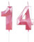 Yiran Geburtstagskerzen Zahlen 14, 5cm 3D Rosa Geburtstagskerzen, Kerzen Geburtstag, Geburtstag Kerzen, Tortendeko Geburtstag, Kuchendeko Geburtstag, Geburtstagskerzen für Geburtstagsdeko, Nummer 14