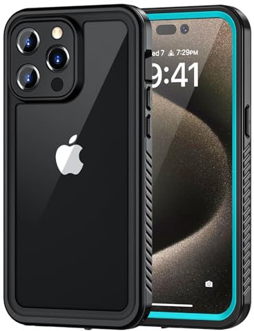 Lanhiem for iPhone 15 Pro Max Case, IP68 Waterproof Dustproof Shockproof 15 Pro Max Cases with Built-in Screen Protector, Full Sealed Protective Front and Back Cover for 15 Pro Max - 6.7 inch (Blue)