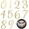 Number Cake Topper 0-9 Acrylic Cake Decorations for Birthday Anniversary, Cupcake Topper, Gold