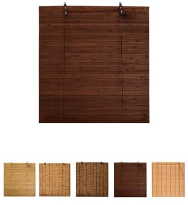 JARDIN202 Store en bambou enrouleur - Store en bambou naturel pour intérieur - 100 x 180 cm (Teka)