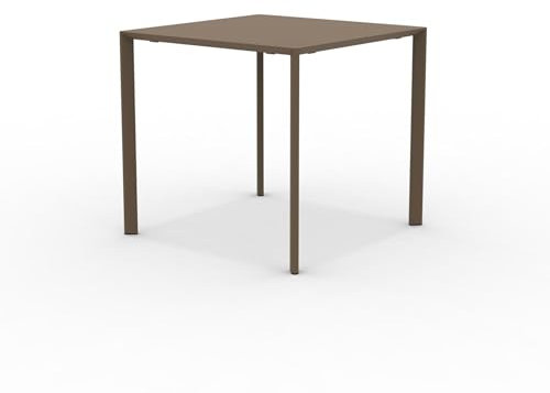 MONDO VIRO Quadratischer Metalltisch Fox für den Garten, stapelbar, 80 x 80 cm, 75 h (Corten)
