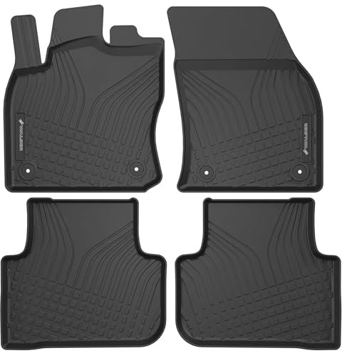 WALSER Premium Fussmatten Auto für VW Tiguan (AD1, AX1) 01/2016-2023, 100% passgenaue Gummimatten Auto - Made in EU, robuste Fußmatten Auto, Auto Fußmatten, Fußmatte Auto