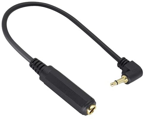 zdyCGTime Right Angle Gold Plated 1/4 Mono to 1/8 Cable 90 Degree TS 3.5mm Mono Audio 1/8 inch Male to 6.35mm 1/4 inch Female Jack Converter Cable for Amplifier, Speaker, Guitar(30CM/12Inch)