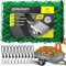 KESSER® Anhängernetz 2,5x4m feinmaschig | Hängernetz mit Spannseil & Netzkordel | Containernetz für Ladungssicherung | Sicherungs-Netz Eckmarkierungen Expander-Haken & Befestigungsknöpfen Grün