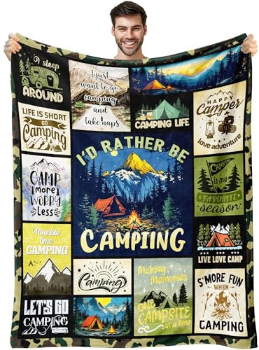 Velivn Decke, Geschenke für Camping, Jagd, Motocross, Angeln (Camping-Geschenke, 127 x 152,4 cm)