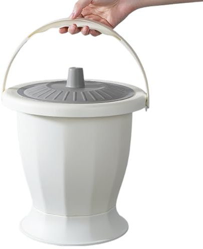 Jeorywoet Pot de Chambre avec Couvercle et Manipuler la Casserole de lit Lourde