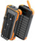 SOXONO Caricatore solare Power Bank, PD 20 W, batteria esterna a ricarica rapida, 40000 mAh, caricabatterie portatile per telefono integrato con 4 cavi con doppia torcia luminosa per campeggio