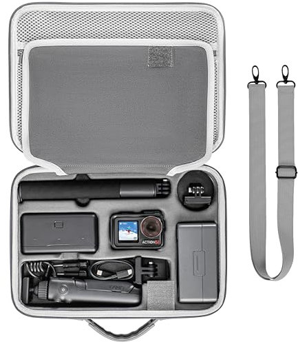 Tomat Action 5 Pro Tragetasche, tragbare Tragetasche für DJI Osmo Action 5 Pro/4/3 Adventure Combo Zubehör für DJI MIC 2/Multifunktionaler Ladegriff