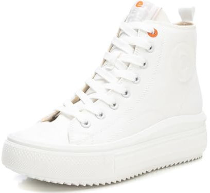 REFRESH - Zapatillas Abotinadas Mujer Blanco - Calzado Cómodo y Versátil - Moda casual - Modelo 17272202 (Talla 40)