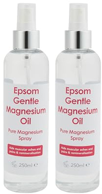 Epsom Magnesium Oil Body Spray – A Pure and Natural Source of Magnesium Chloride. Magnesium Spray Supplement Supports Muscle Recovery and is Vegan and Palm Oil-Free – 500ml.