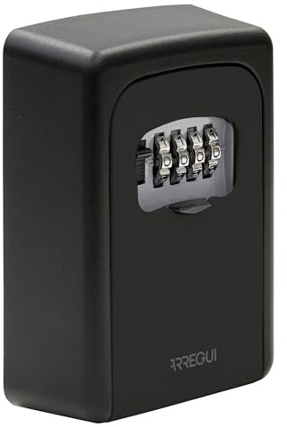 ARREGUI Keeper SEG114 Schlüsselsafe mit Zahlenschloss | Schlüsselsafe | sicher und robust, für den Außenbereich, mit Code, Schlüsselaufbewahrungsbox, Schwarz