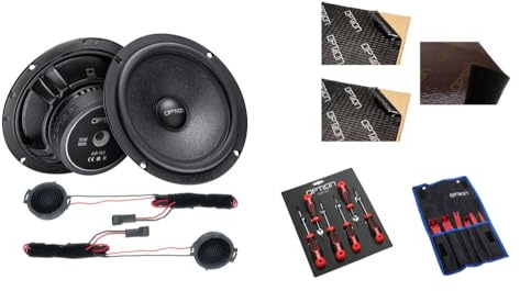 Option Lautsprecher Set kompatibel mit Opel Zafira Life - 100% Plug & Play Lautsprecher für Front/Heck inklusive Dämmung, 165mm 2-Wege Komponenten-Lautsprecher für vorne oder hinten