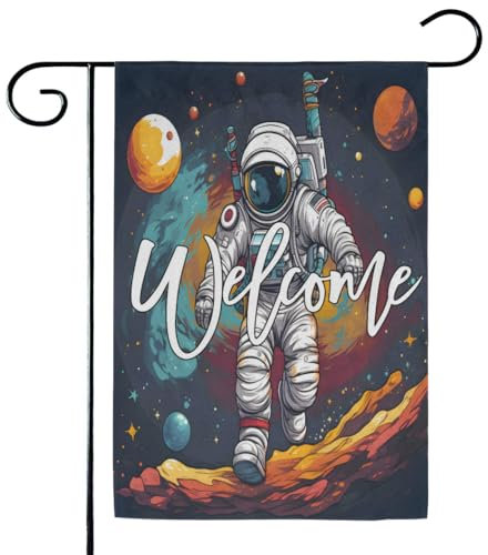 Fahne Astronaut Weltraum Outdoor Fahne Top Qualität Banner Premium Camping-Flagge Für Außen Partys Dekoration 30X45Cm