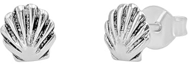 Silverly Boucles d'Oreilles à Tige en Argent Sterling 925, Petites Coquilles Saint-jacques, pour Femmes | Boucles d'Oreilles Délicates en Forme de Coquillage Inspirées de la Plage