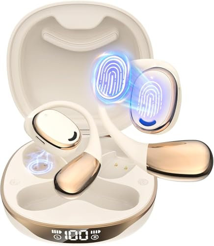Translation Earbuds Real Time, Ai Translator Earbuds, Earpiece Earbud Translator, Language Translating Earbuds Translation Wireless Bluetooth Earphones Translation Headphones With Program (M70 Beige)