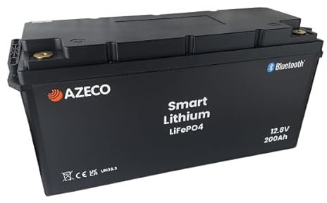 Lithium prismatic battery LiFePo4 200Ah with integrated Bluetooth, IP66, 12V, Marine, Yacht, Off-grid, Boat, Campervan, Caravan