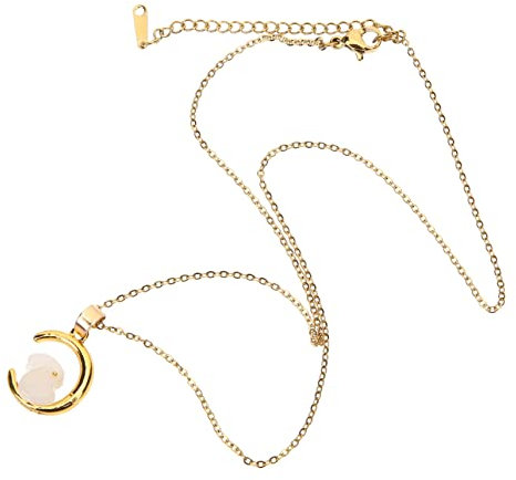 WRITWAA Bunny Necklace Pendant and Rabbit Charm Clavicle Chain for Women Girls, Gold Tone Costume Jewelry Suitable for Daily Wear and