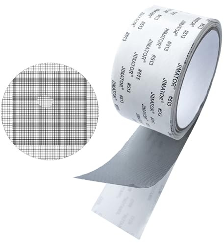 Tikysky Set di riparazione per zanzariera, nastro di riparazione per zanzariera, altamente adesivo, protezione dagli insetti e finestre, per fori di riparazione (5 cm x 2 m)