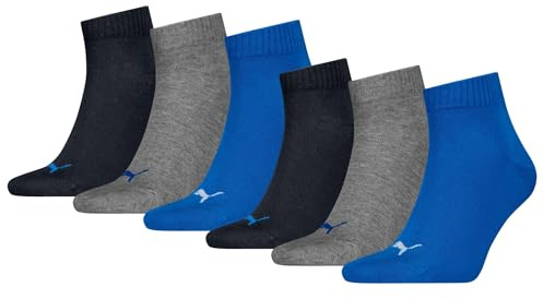 PUMA Unisex Quartersocken 6 Paar aus Baumwollmix, kurze Socken für Damen und Herren