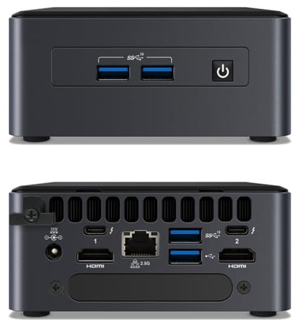 WEELIAO Intel NUC 11 Pro NUC11TNHI7 Mini Desktop Home & Business Mini PC Core i7-1165G7 Prozessor, Intel Iris Xe Grafik, Wi-Fi 6,16GB RAM 256G SSD, Windows11 Pro