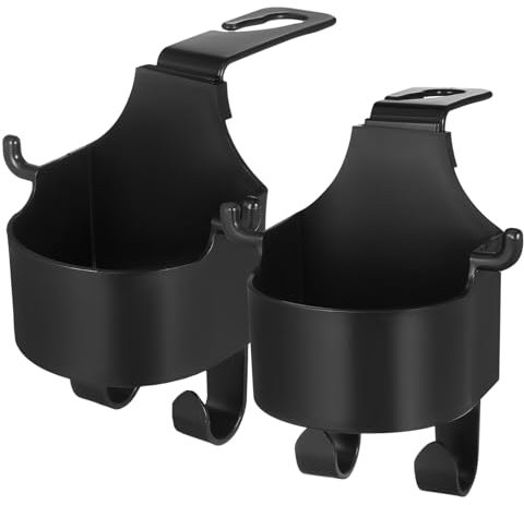HORIALENCE 2 Pièces Porte Gobelet Auto Multifonctionnel Support pour Siège Arrière Design Créatif et Élégant Installation Facile Accessoires Pratiques pour Voiture