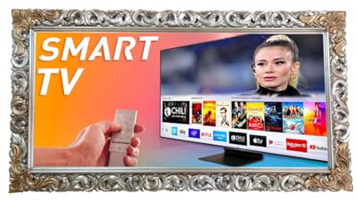 Barock Dekorativer Rahmen für Smart TV, perforierter Stil, Blattsilber und Gold, 11 cm breit, TV1135O (41 bis 50 Zoll)