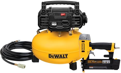 DEWALT Pancake Air Compressor with 165 Max PSI and 2.6 CFM @ 90 PSI and 18 Gauge Brad Nailer Combo Kit