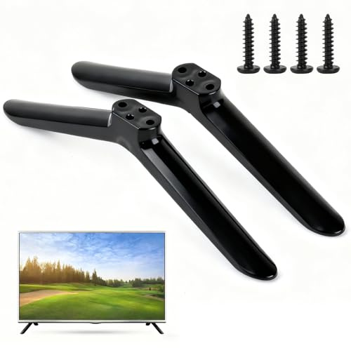 TV Stand Legs Replacement, 2Pcs TV Base Feet with Screws | 35x35mm Mount Hole TV Table Top Stand, Replacement TV Legs for 32‑50 Inch Television, Max Load 12KG