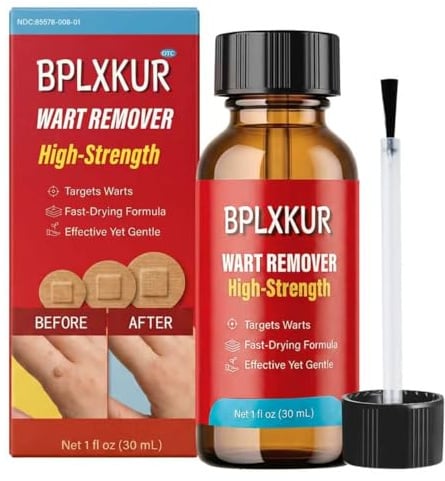 BPLXKUR Wart Remover, Gentle OTC Plant Formula, Precision Brush, 30ML