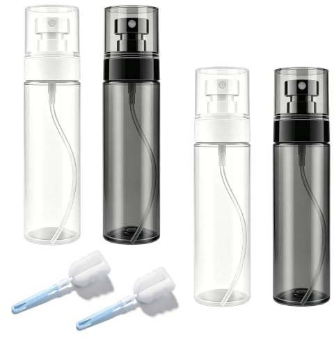 4 Pack Small Spray Bottles, 100ml Leak Proof Fine Mist Travel Bottles | Refillable Portable Bottle for Toiletries Cosmetics Skincare Perfume